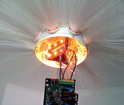 Oberseite der Lampe mit neuem Innenleben