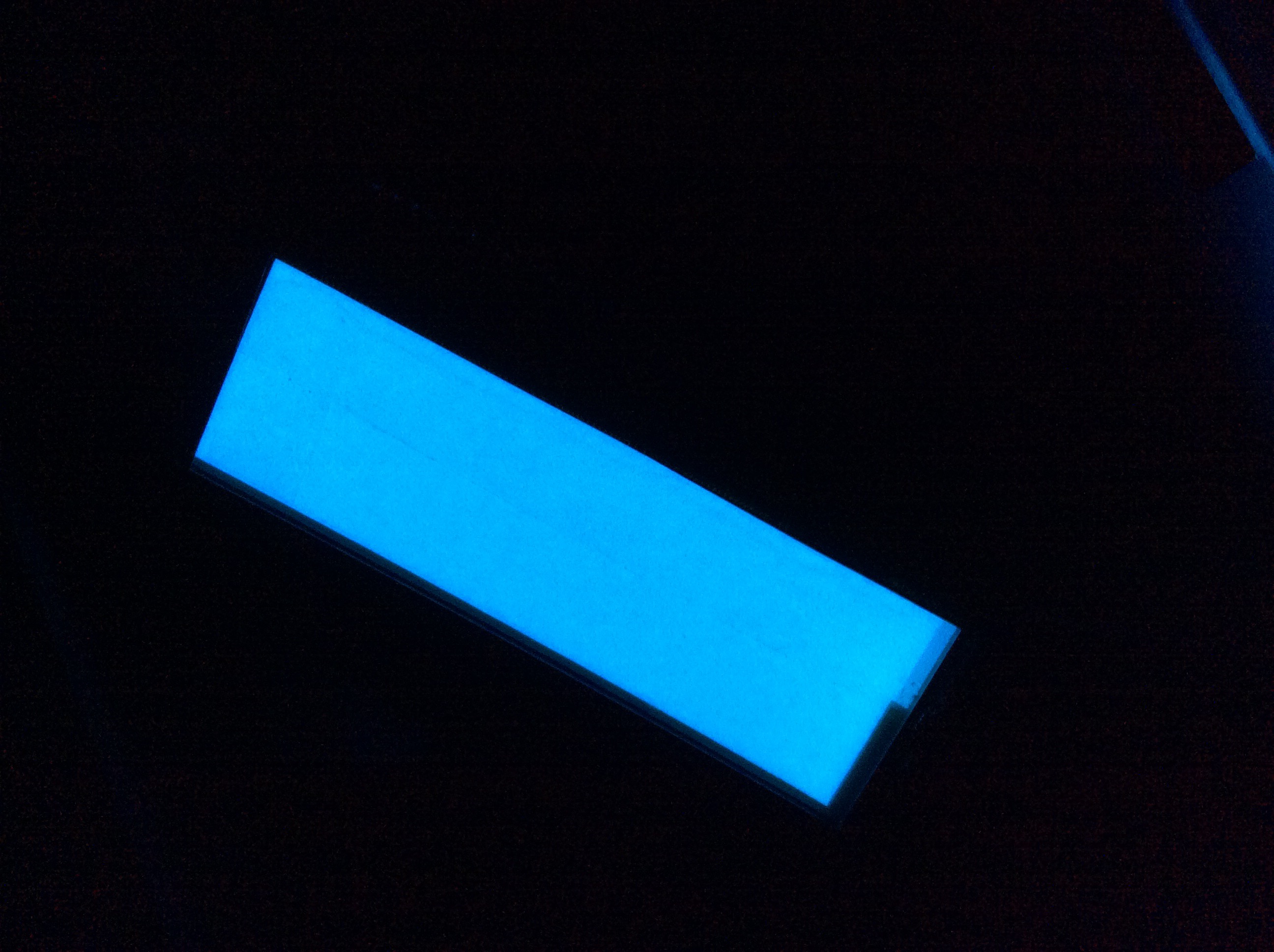 EL backlight glowing blue