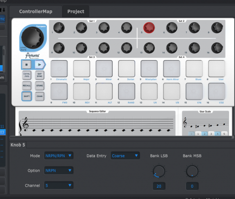 Arturia MIDI Control Center screenshot