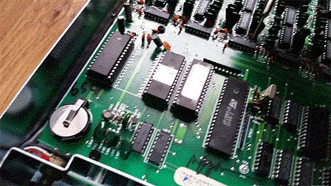 GIF: Using a screwdriver to loosen old chip